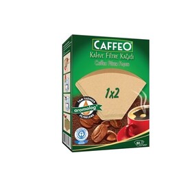 CAFFEO - Caffeo Kahve Filtre Kağıdı 1x2, 80 Adet, Doğal Kağıt