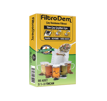 Filtrodem S 1-3 Fincan Çay Demleme Poşeti, 80 Adet