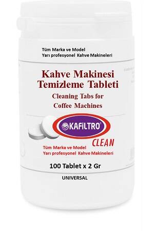 Kafiltro Kahve Makinesi Temizlik Tableti 2 gr, 100 Adet