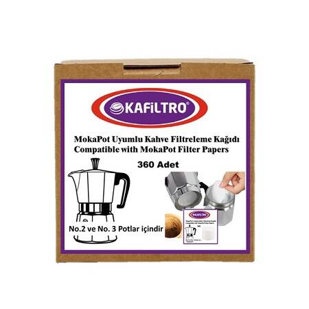 Kafiltro Mokapot Kahve Filtresi, 360 Adet