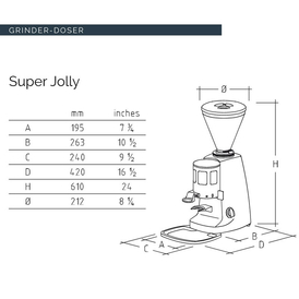 Mazzer Super Jolly V Up Manuel Kahve Değirmeni - Thumbnail