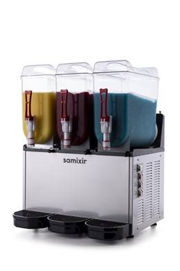 Samixir Slush Triple Granita Meyve Suyu Dispenseri, 12+12+12 L, Inox