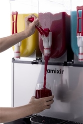 Samixir Slush Triple Granita Meyve Suyu Dispenseri, 12+12+12 L, Inox - Thumbnail