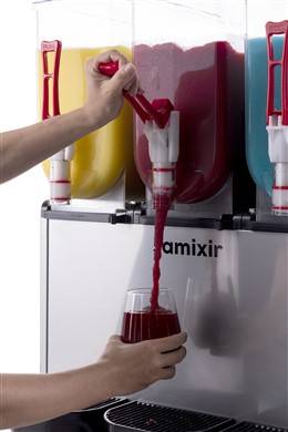 Samixir Slush Triple Granita Meyve Suyu Dispenseri, 12+12+12 L, Inox