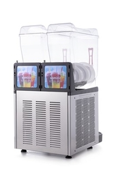 Samixir Slush Twin Granita Meyve Suyu Dispenseri, 12+12 L, Inox - Thumbnail